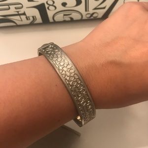 Coach bracelet -matte silver
